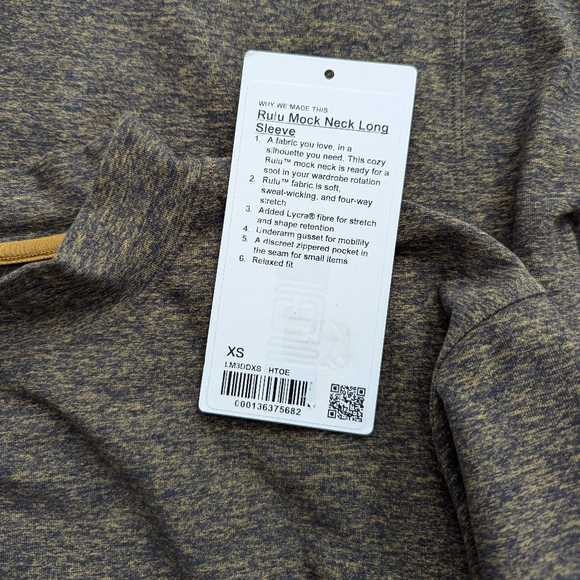 Lululemon Rulu Mock Neck Long Sleeve Mens XS - Picture 4 of 12
